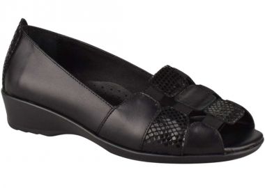 Γυναικεία Δερμάτινα Ανατομικά Παπούτσια| Υφαντίδης | 110914 | Μαύρο - Υφαντίδης - 